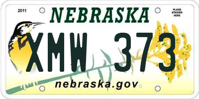 NE license plate XMW373