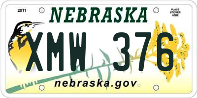 NE license plate XMW376