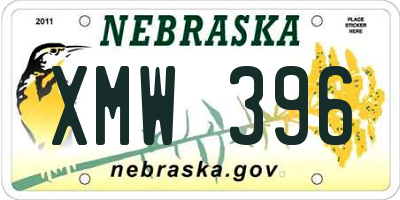 NE license plate XMW396