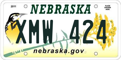 NE license plate XMW424