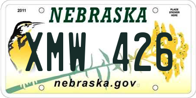 NE license plate XMW426