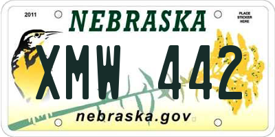 NE license plate XMW442