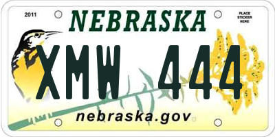 NE license plate XMW444
