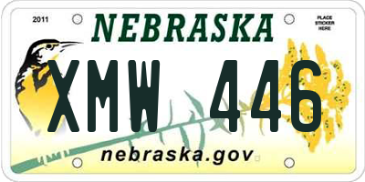 NE license plate XMW446