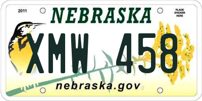 NE license plate XMW458