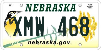 NE license plate XMW468