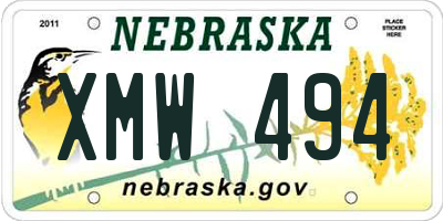 NE license plate XMW494