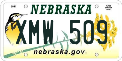 NE license plate XMW509