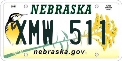 NE license plate XMW511