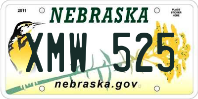 NE license plate XMW525