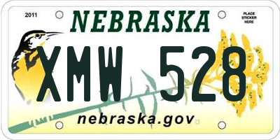 NE license plate XMW528