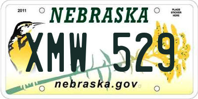 NE license plate XMW529