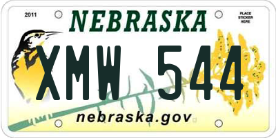 NE license plate XMW544