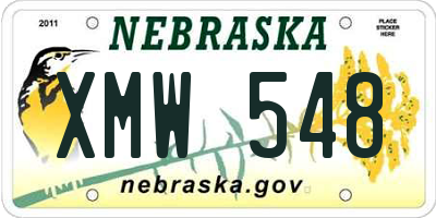 NE license plate XMW548