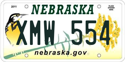 NE license plate XMW554