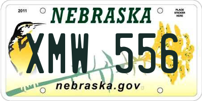 NE license plate XMW556