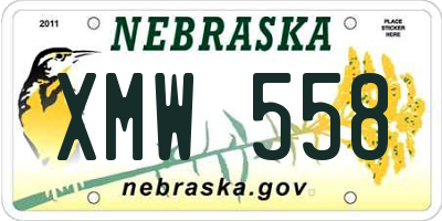 NE license plate XMW558