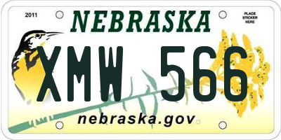 NE license plate XMW566