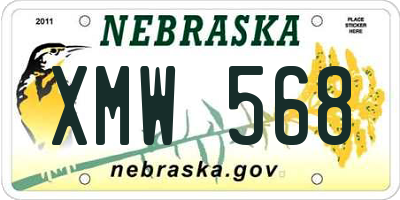 NE license plate XMW568