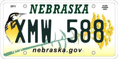 NE license plate XMW588
