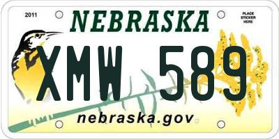NE license plate XMW589