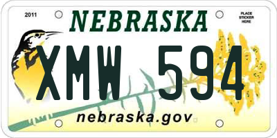 NE license plate XMW594
