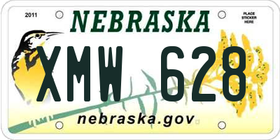 NE license plate XMW628