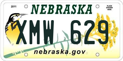 NE license plate XMW629