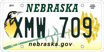 NE license plate XMW709