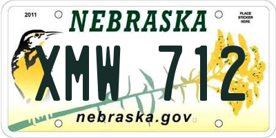 NE license plate XMW712