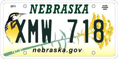 NE license plate XMW718