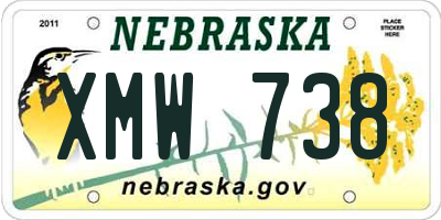 NE license plate XMW738