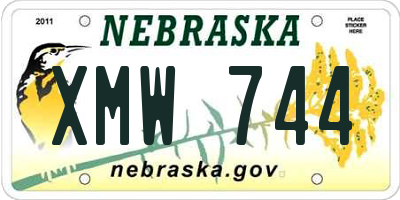 NE license plate XMW744