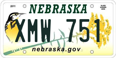 NE license plate XMW751