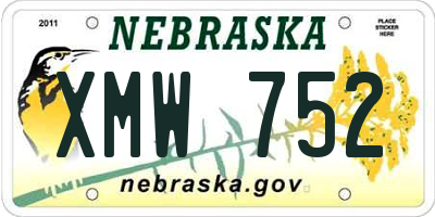 NE license plate XMW752