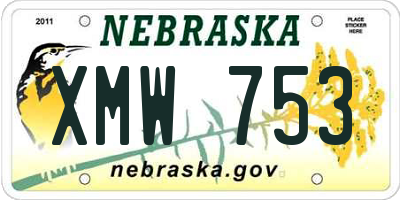 NE license plate XMW753