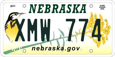 NE license plate XMW774