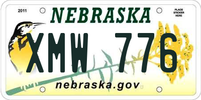 NE license plate XMW776