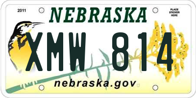NE license plate XMW814
