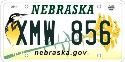 NE license plate XMW856