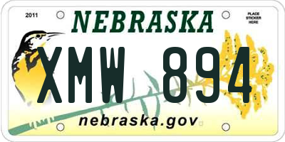 NE license plate XMW894