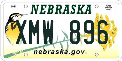 NE license plate XMW896