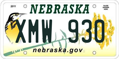 NE license plate XMW930