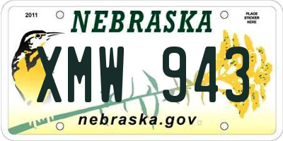 NE license plate XMW943