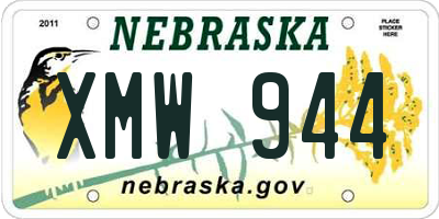 NE license plate XMW944