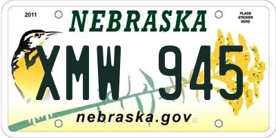 NE license plate XMW945