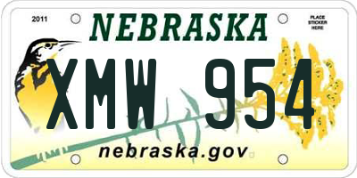 NE license plate XMW954