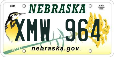 NE license plate XMW964
