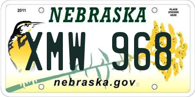 NE license plate XMW968