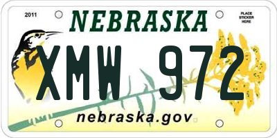 NE license plate XMW972